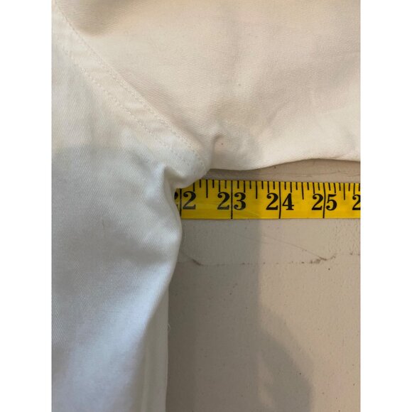 Las Olas White Denim Jacket Large Floral Rhinestone Embellished - Picture 9 of 11